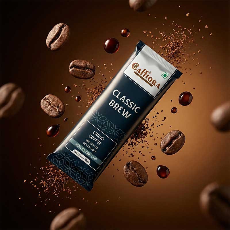 Classic Brew Liquid Coffee Concentrate | Instant Café-Style Hot & Cold Coffee (5 X 20ml) [Pack of 2]