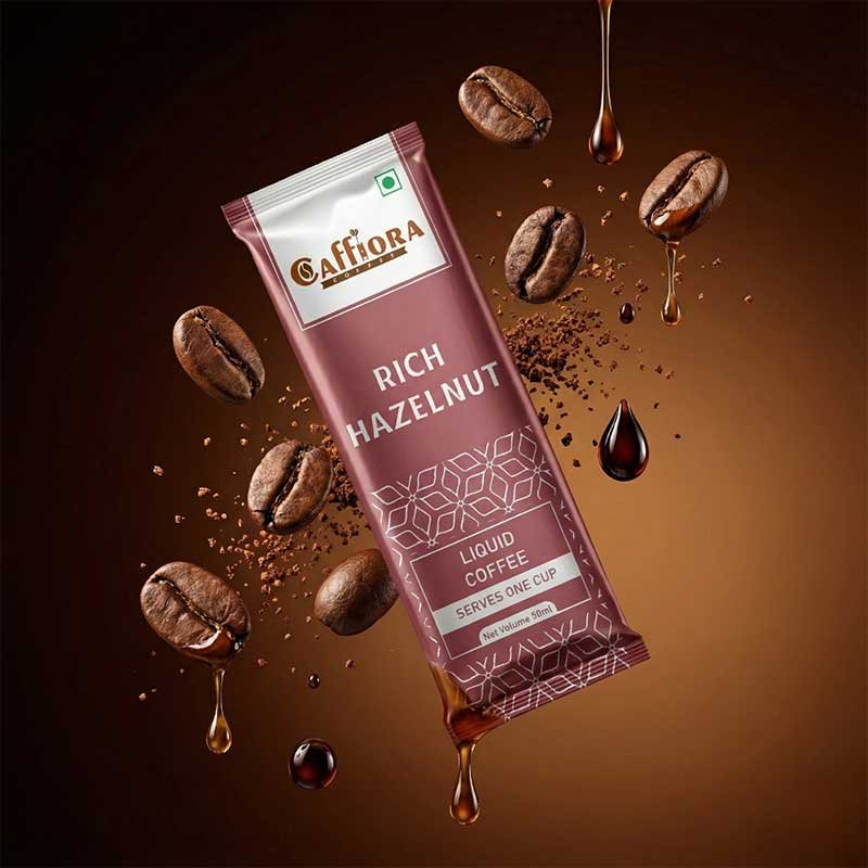 Rich Hazelnut Liquid Coffee Concentrate | Instant Café-Style Hot & Cold Coffee (5 X 20ml) [Pack of 2]